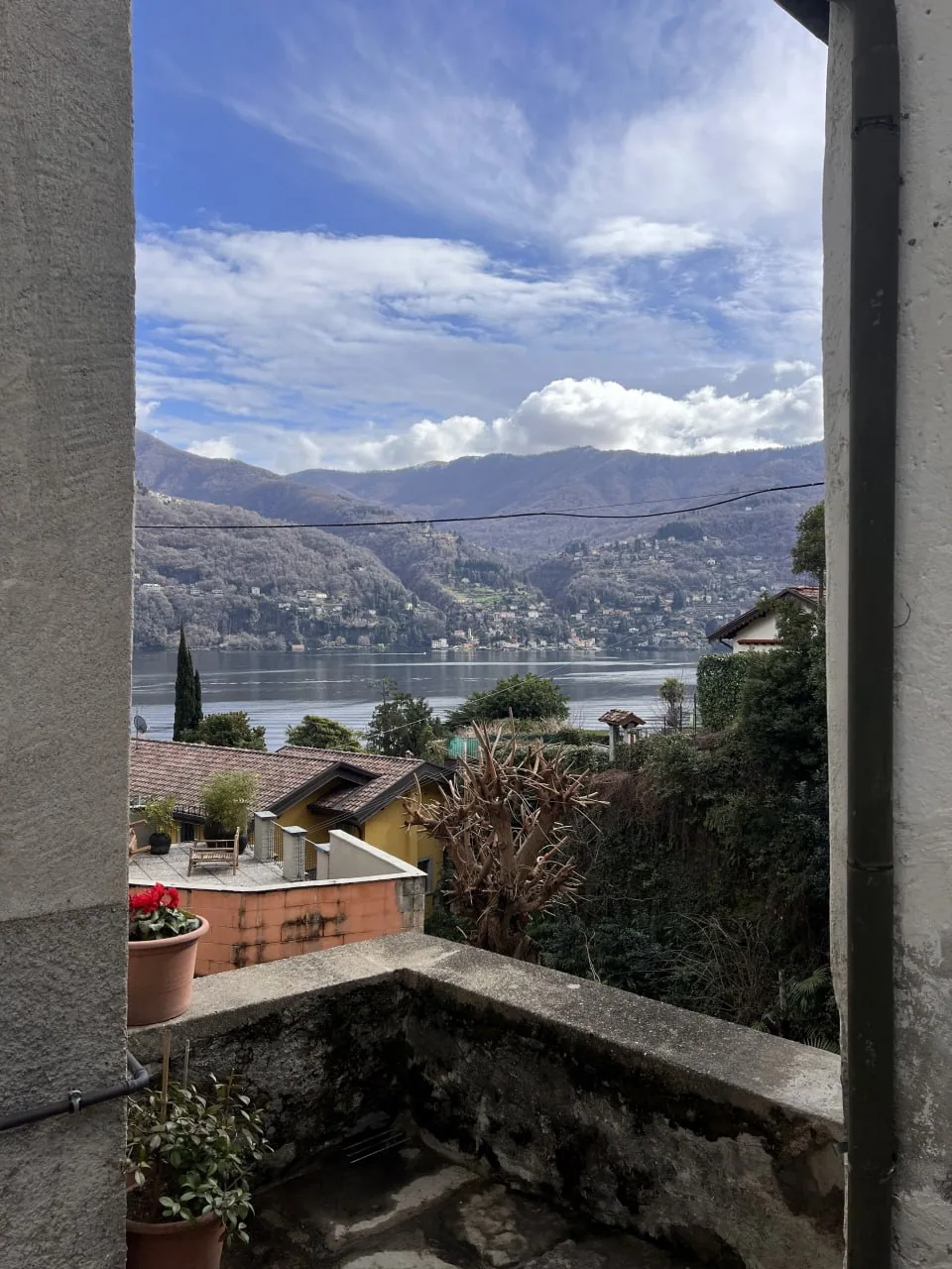 Lake view from the terrace in Laglio, Lake Como