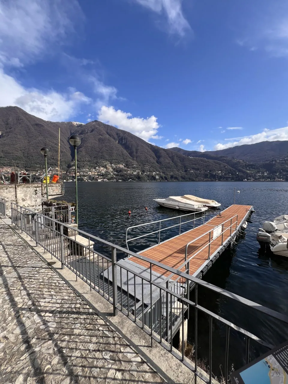 Lakefront promenade and pier in Laglio
